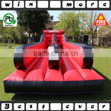 dual-lane inflatable bungee run,running bungee games for kids and adults