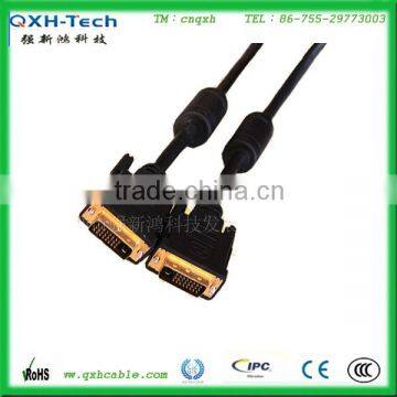 High Quality DVI-D to DVI-D Cable with two ferrite cores