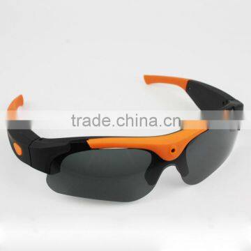 2014 new design HD 5mp 720p sport mini sunglasses hidden camera with TF card ,recording,video , wireless glasses hidden camera