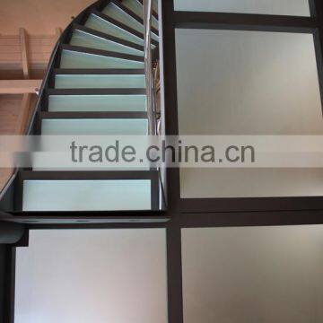 Steel Structure Curved Glass Stairs or Glass Helical Staircase photo-6