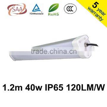 1200mm 40w 120lm/w LED Triproof Light CE, ROHS TUV 5 years warranty