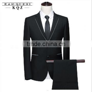 Bespoke Slim Fit Formal Black Latest Design Coat Pant Men Suit