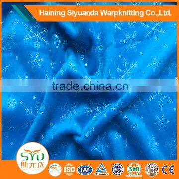 High Quality 100% Polyester tricot printed Velboa fabric for home textile