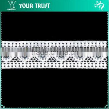 Rhodium Round 10MM Metal Grommet Eyelet White Polyester Lace Strips Trimming photo-6