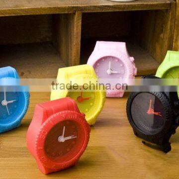 2015 Cheap Modern Silicone Alarm Clock Mini Cute Alarm Colck Wholesale