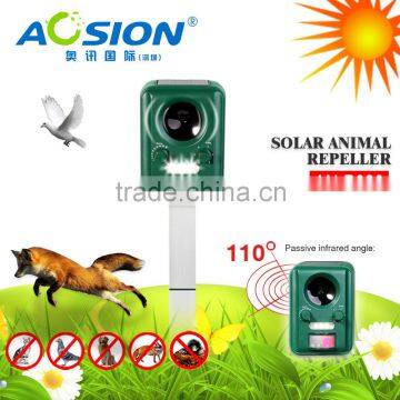 Ultrasonic & PIR sensor &Led flash Triple function Animal Repeller energy saved