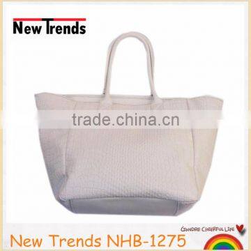 Fashion lady CROCO pattern white handbag