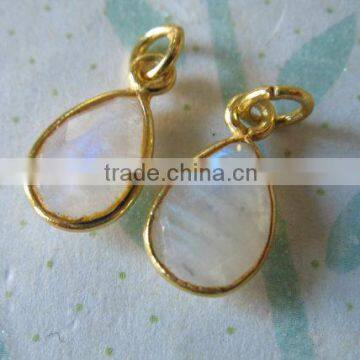Fashion Silver Moonstone Gemstone Connector