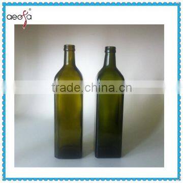 Food grade dark green/green antique glass bottles for olive oil