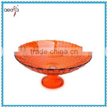 High quality red glass plate serving platters cup cake stands western wedding