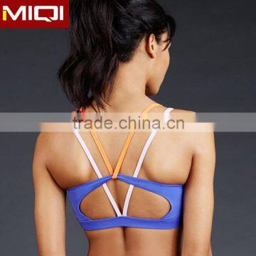 Beautiful Sexy Back Design Wholesale Workout Clothing Strappy Sports Bra For Women