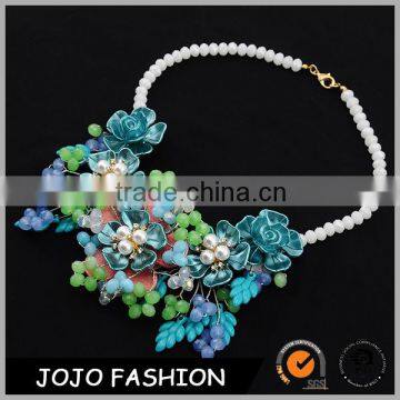 Beautiful pearl statement necklace jewelry latest design bead necklace                        
                                                                                Supplier's Choice