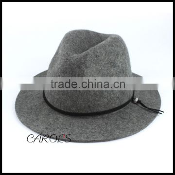 2016 high quality Wholesale mens wool felt hat wool felt sauna hat expensive fedora hat