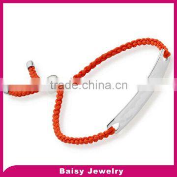 Factory Direct Custom Engraved Stainless Steel Custom Braided Bracelet