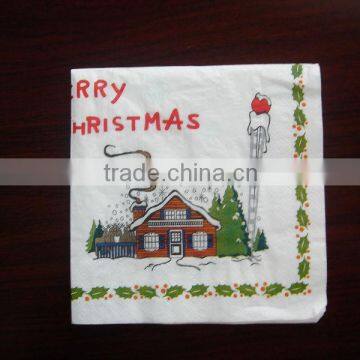 decorative printed paper napkin for Christmas day