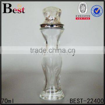 70ml clear empty glass perfume bottles body shape