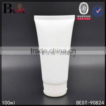 100ml white clear plastic tube with cap packaging for hair extension