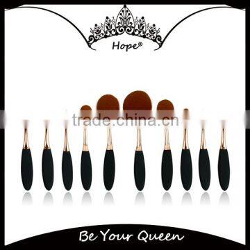 10pcs Toothbrush Style Foundation Oval Makeup Brush