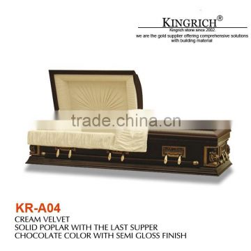 FEMALE ESTHER CHERRY superfine funeral wood casket,export coffin