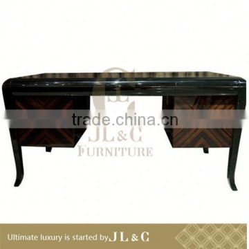 JT01-08 classic veneer mdf office desk with solid wood in living room from JL&C furniture(China supplier)