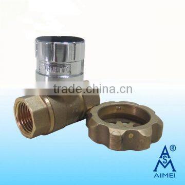 Magnetic lockable brass ball valve