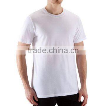 Casual men plain loose fit short sleeve 100 cotton white t shirt