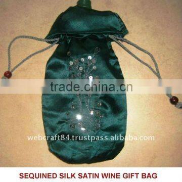 Silk satin gift bag for jewelry