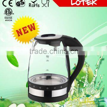 Led Light Ring Glass Electric Water Kettle With 1.7L Capacity photo-4