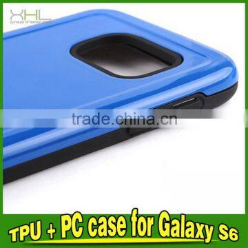 Cheap hot sell tpu with pc clear case for samsung s6