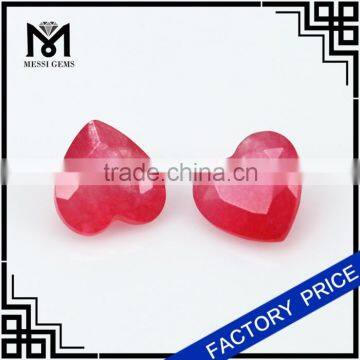 Natural Stone Malay Jade 6x6MM Heart Shape Red Jade