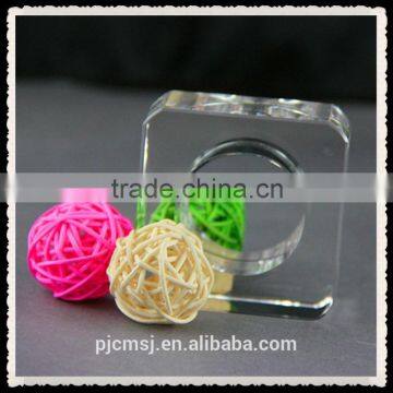 squareness crystal napkin ring for exclusive restaurant decoration