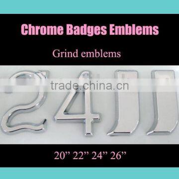 chrome badge, emblem, car sticker, auto logo