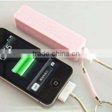 Manufacturer portable mini power bank battery charger 2200/2600mAh