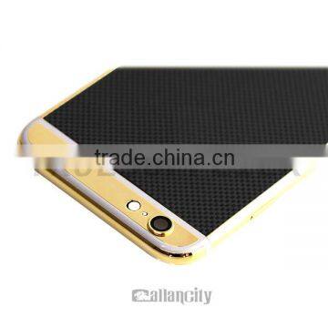 Hot sale carbon fiber with gold logo for iphone 6 back housing