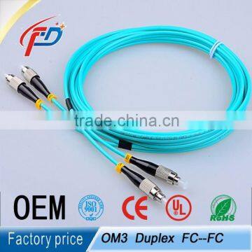 FC/PC-FC/PC Duplex 3M 10G Om3 50/125 3.0mm Pvc/lszh Fiber Optiic