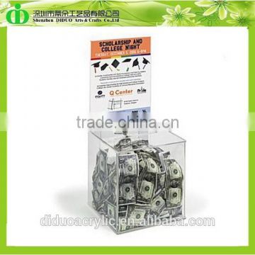 DDD-0122 Trade Assurance Chinese Factory Wholesale Plastic Donation Box With Lock