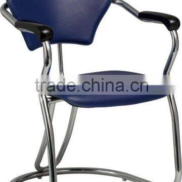 India Style Dark Blue hard PVC leather office Chair with armrest A237-H06