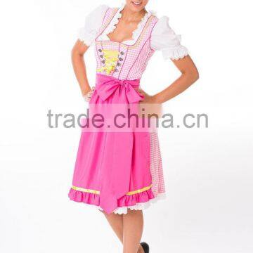 Women Custom Cotton Polyester Trachten Mini Dirndl Octoberfest Dirndl