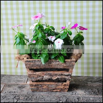 cheap bark basket for flower