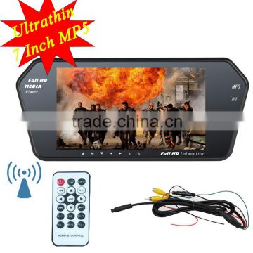 Ultrathin 7 inch rearview mirror with MP5 and bluetooth