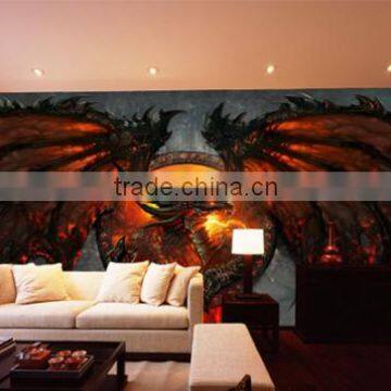 wholesale custom printed anime price 3d wall wallpaper, 3d wallpaper