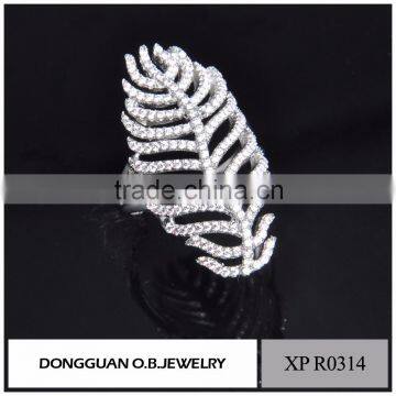 Fashion Saudi Arabia Gold Wedding Ring Price Leave Shape Ring photo-2