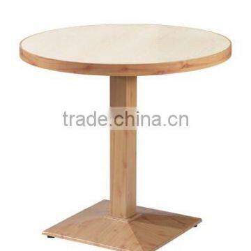 plywood fire proof wood imitation cast steel base bar table (BT044)