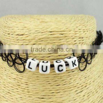 Black Elastic Nylon Rope With Animal Motifs Choker Necklace photo-5
