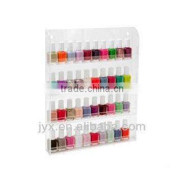 4 Tier Clear Acrylic Nail Polish Salon Wall Display 16" x 12"