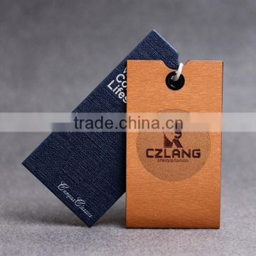 2015 high quality custom paper clothing tag, fancy clothing hang tag