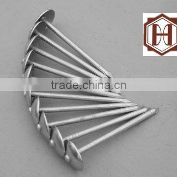 Q235 roofing nail umbrella head for construction with diamond point