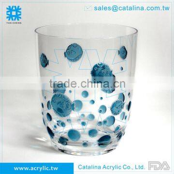 Hand Made Line Design Acrylic Hotel Bathroom Waste Bin