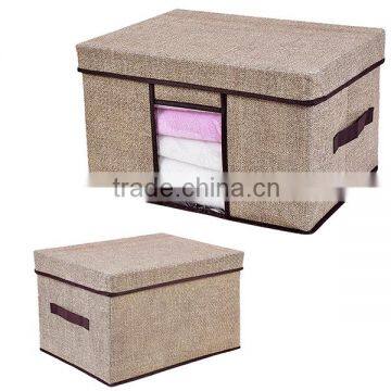Like-linen Nonwoven Fabric Cardboard Folding Storage Bin photo-5