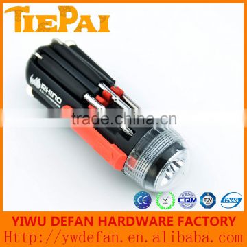 8 In 1 Multi Screwdriver With 4 LED Powerful Torch Flashlight 8 in one screwdriver